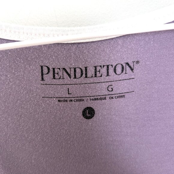 Pendleton Pajama Set Women L/XL Purple Southwestern Aztec Cozy Lounge Sleepwear - Picture 3 of 7